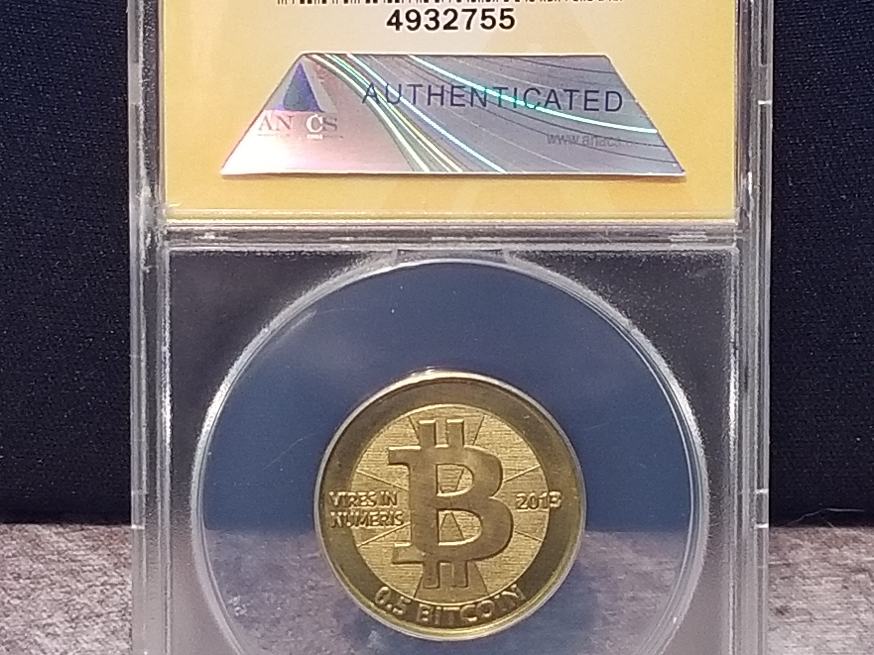 2013 Casascius 0.5 BTC