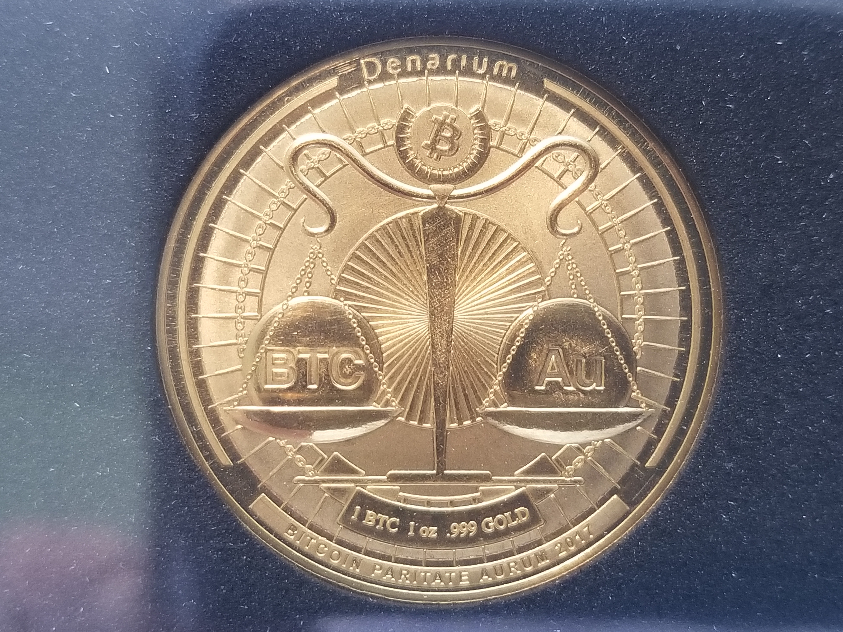 2017 Denarium 1 BTC Gold