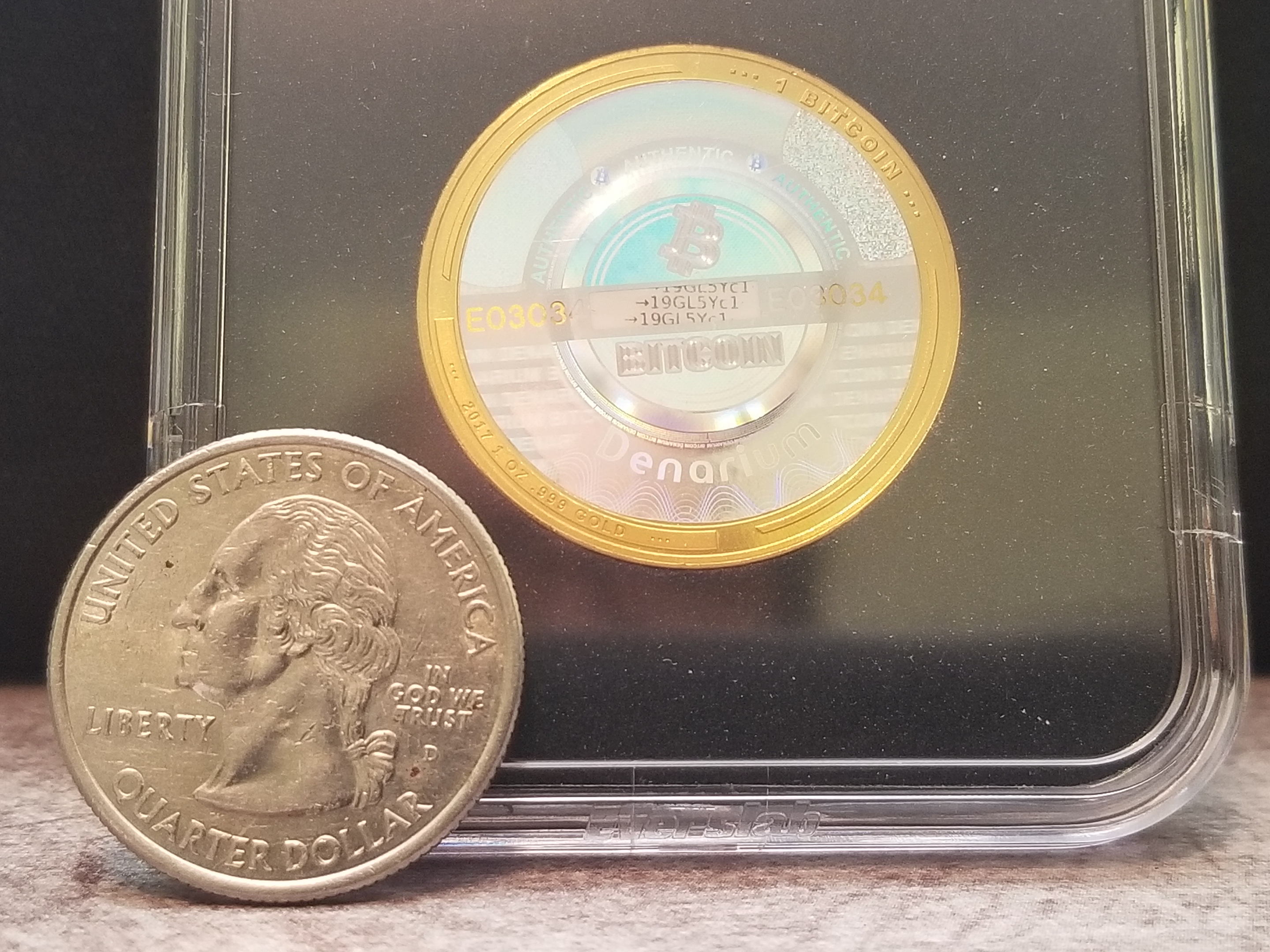 Denarium 1 BTC Gold Parity