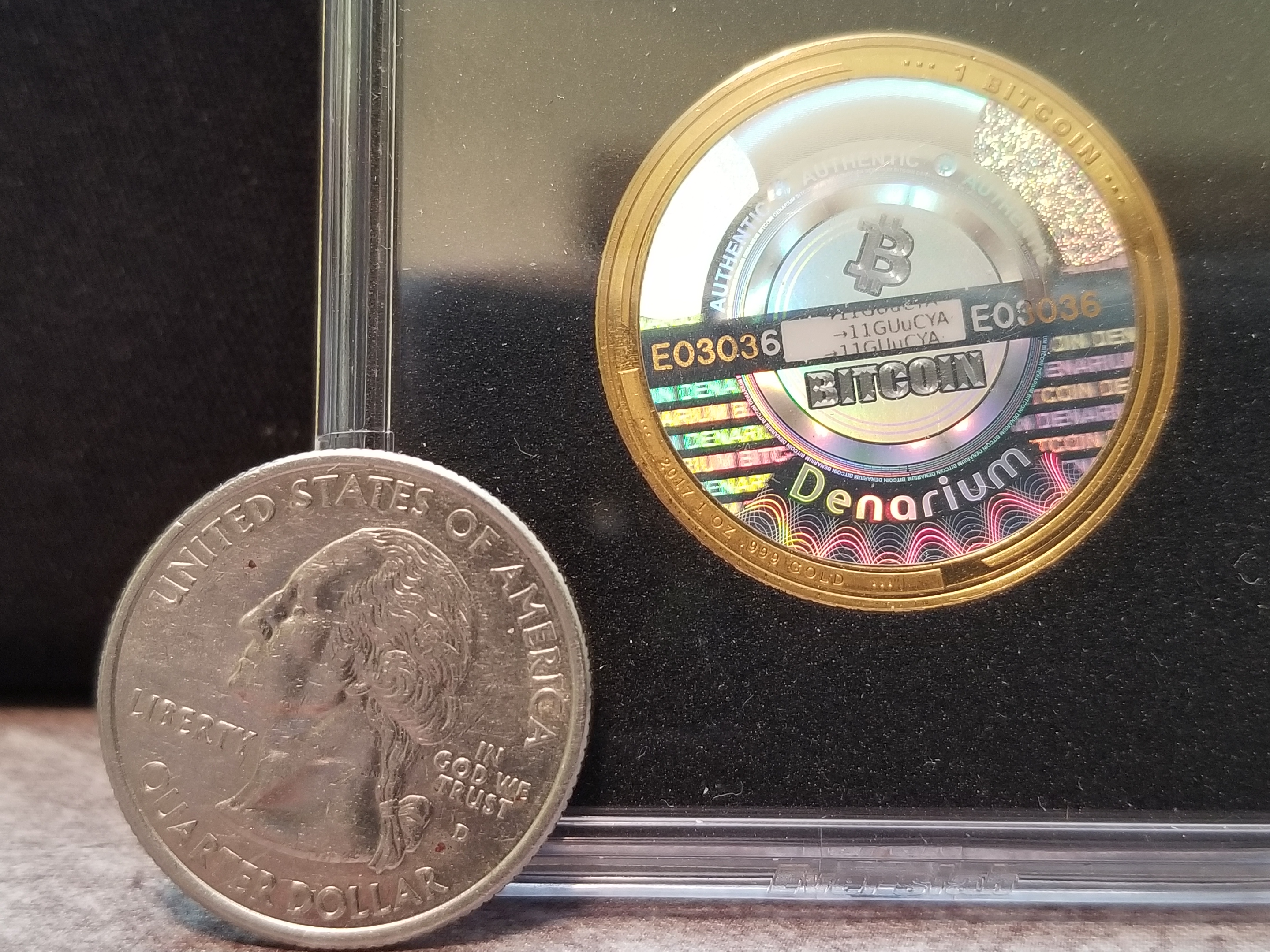 Denarium 1 BTC Gold Parity
